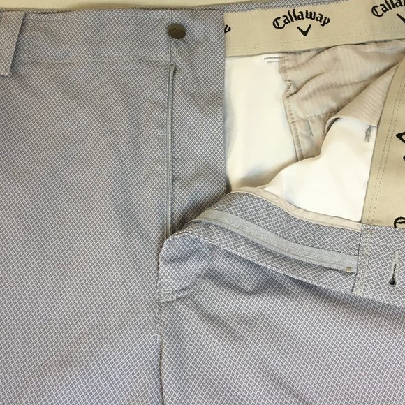 Callaway Men's Stretch Active Waistband Media Pocket Shorts Flint Stone Gray 42 - Picture 6 of 9